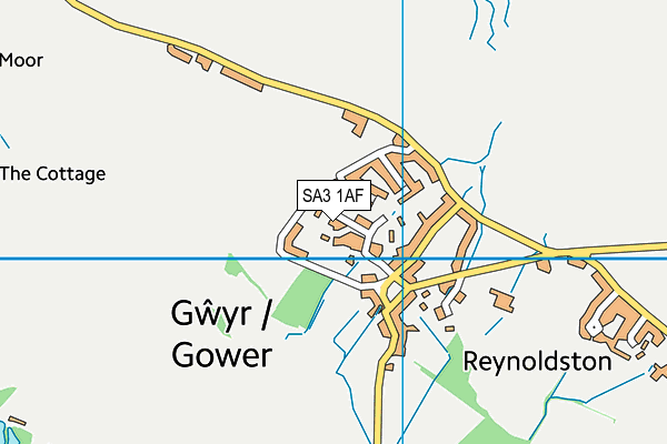 SA3 1AF map - OS VectorMap District (Ordnance Survey) SA3 1AF map - OS VectorMap District (Ordnance Survey)