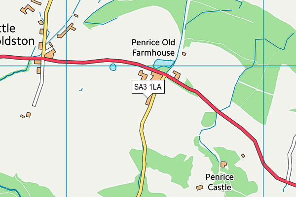 SA3 1LA map - OS VectorMap District (Ordnance Survey) SA3 1LA map - OS VectorMap District (Ordnance Survey)