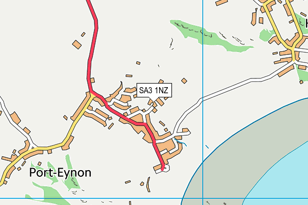 SA3 1NZ map - OS VectorMap District (Ordnance Survey) SA3 1NZ map - OS VectorMap District (Ordnance Survey)