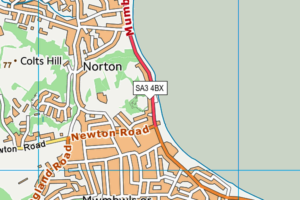 SA3 4BX map - OS VectorMap District (Ordnance Survey) SA3 4BX map - OS VectorMap District (Ordnance Survey)