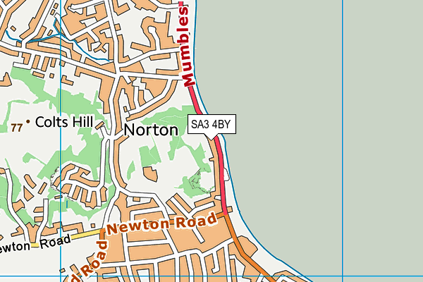 SA3 4BY map - OS VectorMap District (Ordnance Survey) SA3 4BY map - OS VectorMap District (Ordnance Survey)