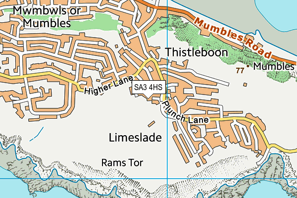 SA3 4HS map - OS VectorMap District (Ordnance Survey) SA3 4HS map - OS VectorMap District (Ordnance Survey)