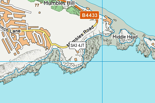 SA3 4JT map - OS VectorMap District (Ordnance Survey) SA3 4JT map - OS VectorMap District (Ordnance Survey)