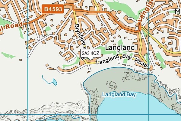 SA3 4QZ map - OS VectorMap District (Ordnance Survey) SA3 4QZ map - OS VectorMap District (Ordnance Survey)