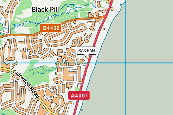 SA3 5AN map - OS VectorMap District (Ordnance Survey) SA3 5AN map - OS VectorMap District (Ordnance Survey)