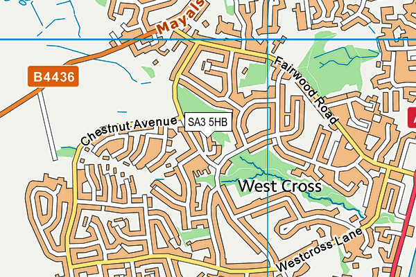 SA3 5HB map - OS VectorMap District (Ordnance Survey) SA3 5HB map - OS VectorMap District (Ordnance Survey)