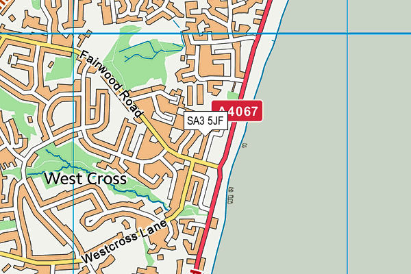 SA3 5JF map - OS VectorMap District (Ordnance Survey) SA3 5JF map - OS VectorMap District (Ordnance Survey)