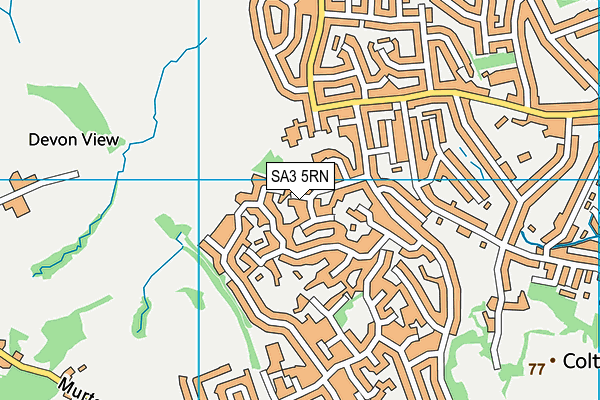 SA3 5RN map - OS VectorMap District (Ordnance Survey) SA3 5RN map - OS VectorMap District (Ordnance Survey)
