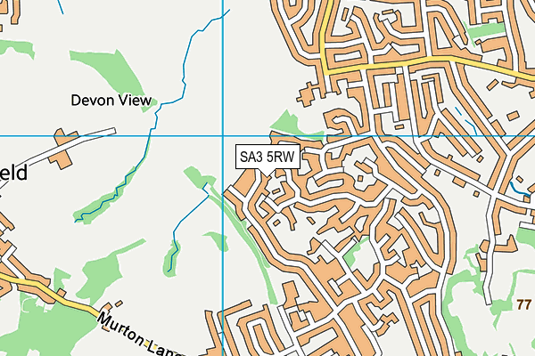 SA3 5RW map - OS VectorMap District (Ordnance Survey) SA3 5RW map - OS VectorMap District (Ordnance Survey)
