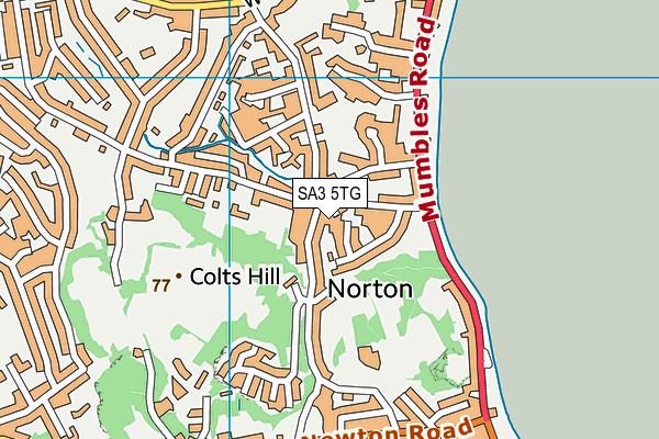 SA3 5TG map - OS VectorMap District (Ordnance Survey) SA3 5TG map - OS VectorMap District (Ordnance Survey)