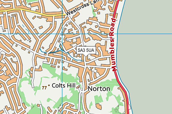 SA3 5UA map - OS VectorMap District (Ordnance Survey) SA3 5UA map - OS VectorMap District (Ordnance Survey)