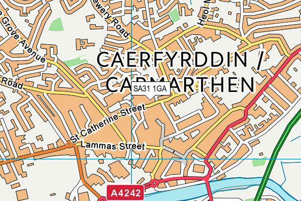 SA31 1GA map - OS VectorMap District (Ordnance Survey) SA31 1GA map - OS VectorMap District (Ordnance Survey)