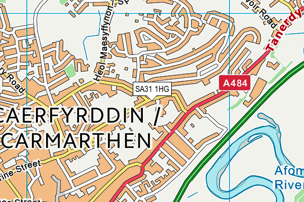 SA31 1HG map - OS VectorMap District (Ordnance Survey) SA31 1HG map - OS VectorMap District (Ordnance Survey)