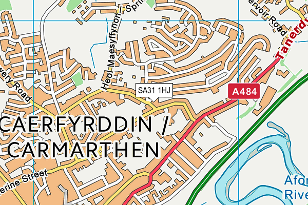 SA31 1HJ map - OS VectorMap District (Ordnance Survey) SA31 1HJ map - OS VectorMap District (Ordnance Survey)