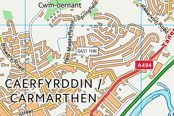 SA31 1HN map - OS VectorMap District (Ordnance Survey) SA31 1HN map - OS VectorMap District (Ordnance Survey)