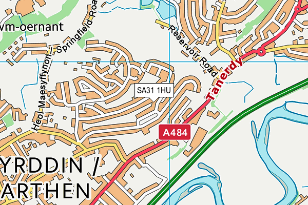 SA31 1HU map - OS VectorMap District (Ordnance Survey)