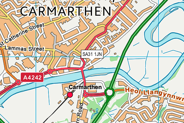 SA31 1JN map - OS VectorMap District (Ordnance Survey)