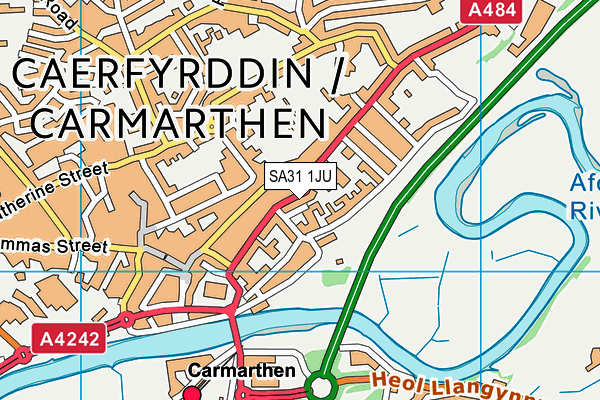 SA31 1JU map - OS VectorMap District (Ordnance Survey) SA31 1JU map - OS VectorMap District (Ordnance Survey)