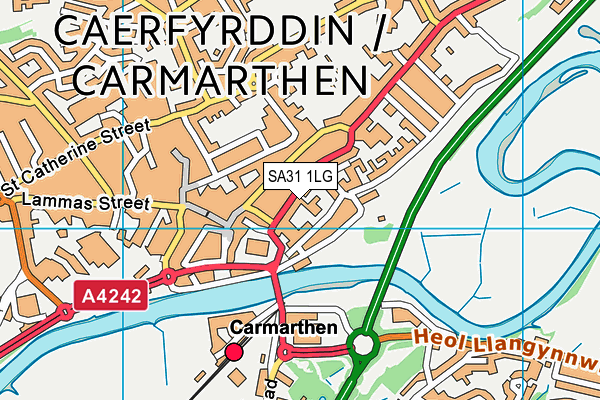 SA31 1LG map - OS VectorMap District (Ordnance Survey) SA31 1LG map - OS VectorMap District (Ordnance Survey)