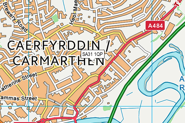 SA31 1QP map - OS VectorMap District (Ordnance Survey) SA31 1QP map - OS VectorMap District (Ordnance Survey)