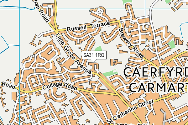 SA31 1RQ map - OS VectorMap District (Ordnance Survey) SA31 1RQ map - OS VectorMap District (Ordnance Survey)