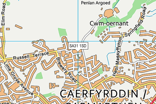 SA31 1SD map - OS VectorMap District (Ordnance Survey) SA31 1SD map - OS VectorMap District (Ordnance Survey)