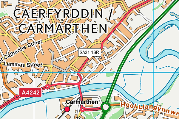 SA31 1SR map - OS VectorMap District (Ordnance Survey) SA31 1SR map - OS VectorMap District (Ordnance Survey)