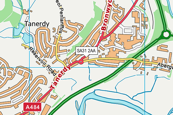 SA31 2AA map - OS VectorMap District (Ordnance Survey) SA31 2AA map - OS VectorMap District (Ordnance Survey)