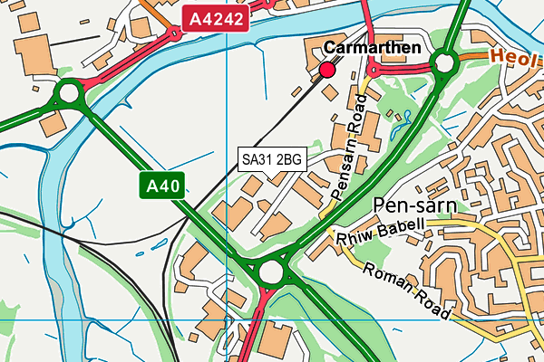 SA31 2BG map - OS VectorMap District (Ordnance Survey) SA31 2BG map - OS VectorMap District (Ordnance Survey)