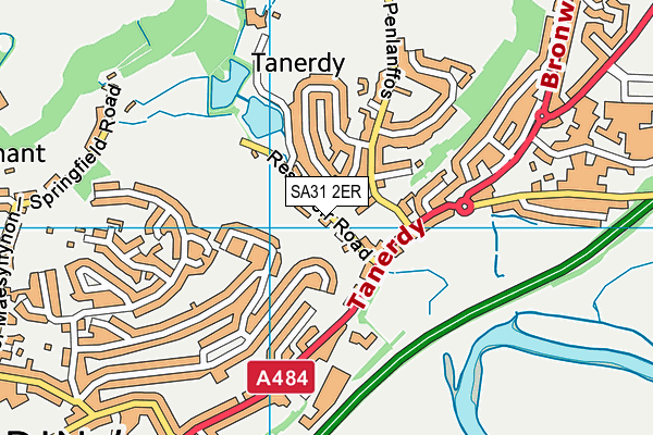 SA31 2ER map - OS VectorMap District (Ordnance Survey) SA31 2ER map - OS VectorMap District (Ordnance Survey)