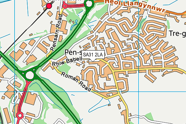 SA31 2LA map - OS VectorMap District (Ordnance Survey) SA31 2LA map - OS VectorMap District (Ordnance Survey)