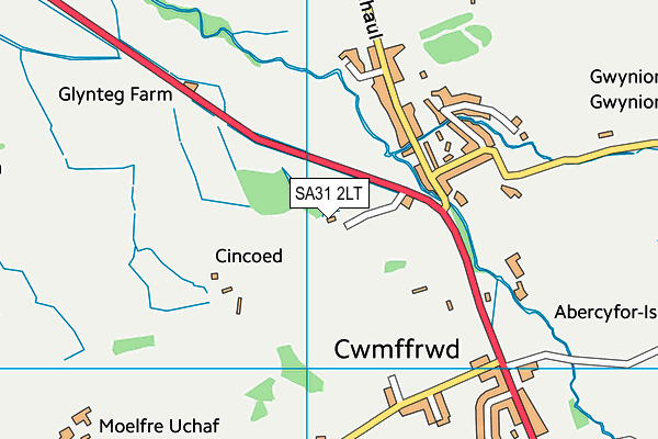 SA31 2LT map - OS VectorMap District (Ordnance Survey) SA31 2LT map - OS VectorMap District (Ordnance Survey)