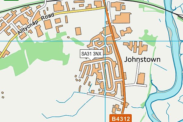 SA31 3NX map - OS VectorMap District (Ordnance Survey) SA31 3NX map - OS VectorMap District (Ordnance Survey)