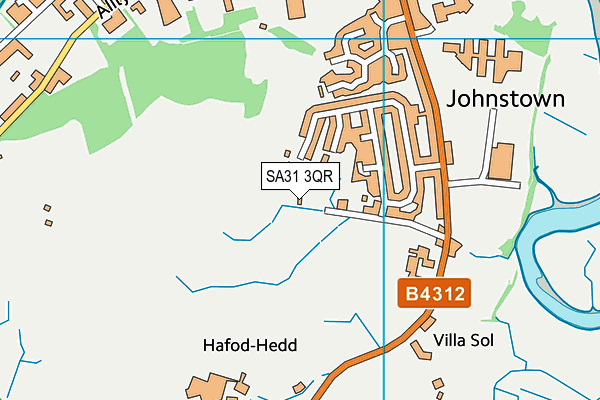 SA31 3QR map - OS VectorMap District (Ordnance Survey)