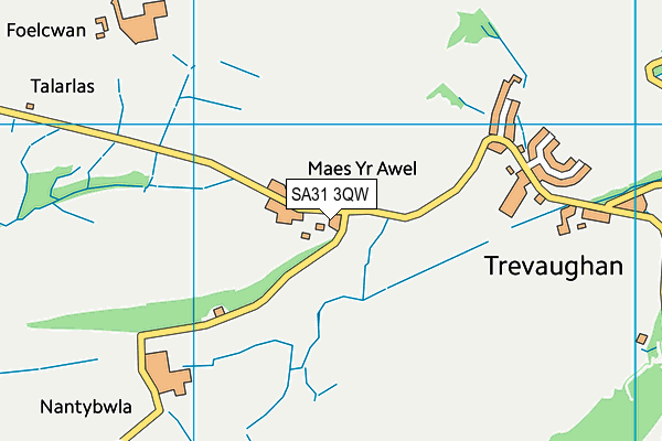 SA31 3QW map - OS VectorMap District (Ordnance Survey) SA31 3QW map - OS VectorMap District (Ordnance Survey)
