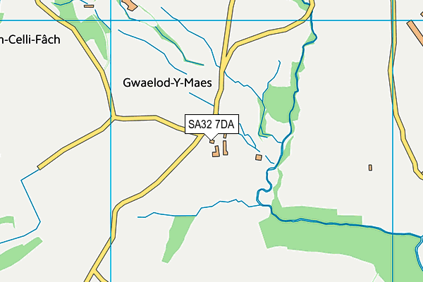 SA32 7DA map - OS VectorMap District (Ordnance Survey) SA32 7DA map - OS VectorMap District (Ordnance Survey)