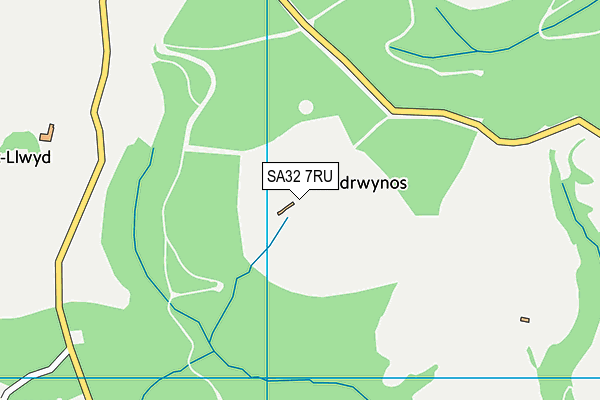 SA32 7RU map - OS VectorMap District (Ordnance Survey) SA32 7RU map - OS VectorMap District (Ordnance Survey)