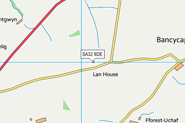 SA32 8DE map - OS VectorMap District (Ordnance Survey) SA32 8DE map - OS VectorMap District (Ordnance Survey)