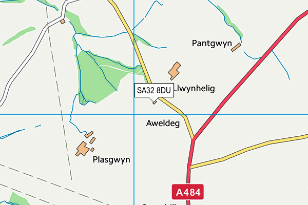SA32 8DU map - OS VectorMap District (Ordnance Survey) SA32 8DU map - OS VectorMap District (Ordnance Survey)