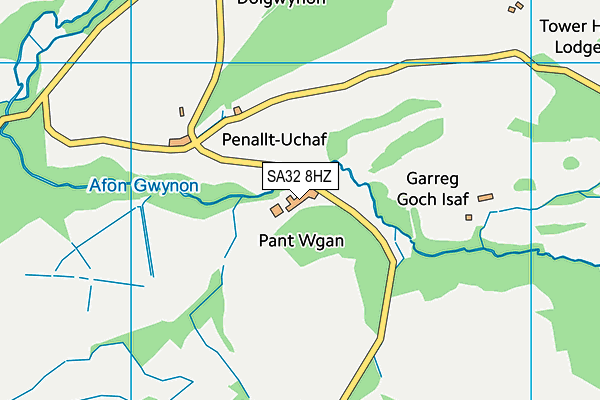 SA32 8HZ map - OS VectorMap District (Ordnance Survey) SA32 8HZ map - OS VectorMap District (Ordnance Survey)