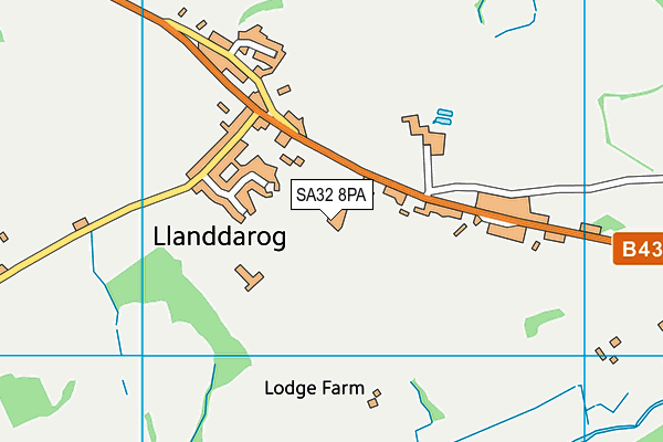 SA32 8PA map - OS VectorMap District (Ordnance Survey) SA32 8PA map - OS VectorMap District (Ordnance Survey)
