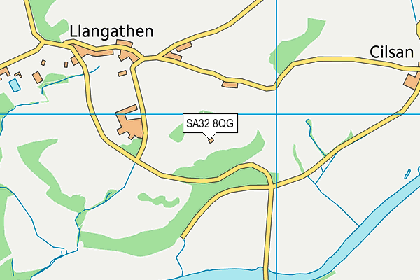 SA32 8QG map - OS VectorMap District (Ordnance Survey) SA32 8QG map - OS VectorMap District (Ordnance Survey)