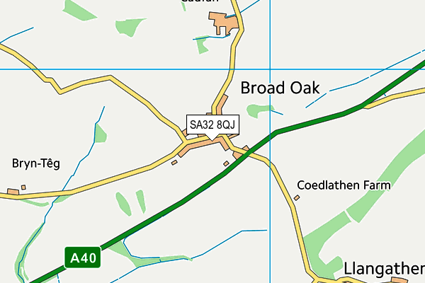 SA32 8QJ map - OS VectorMap District (Ordnance Survey) SA32 8QJ map - OS VectorMap District (Ordnance Survey)