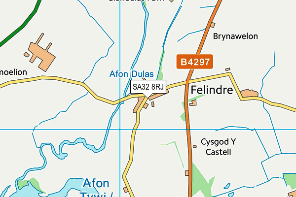SA32 8RJ map - OS VectorMap District (Ordnance Survey) SA32 8RJ map - OS VectorMap District (Ordnance Survey)