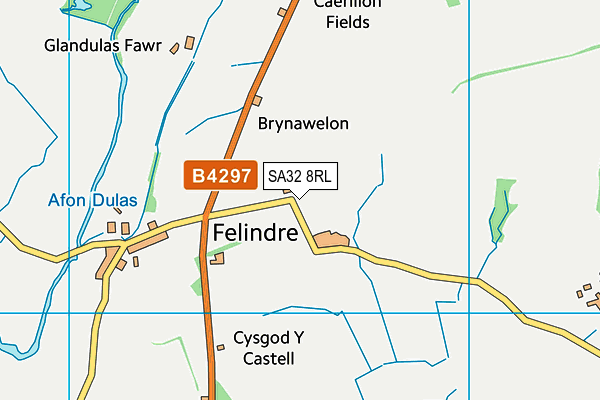 SA32 8RL map - OS VectorMap District (Ordnance Survey) SA32 8RL map - OS VectorMap District (Ordnance Survey)