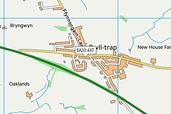 SA33 4AT map - OS VectorMap District (Ordnance Survey) SA33 4AT map - OS VectorMap District (Ordnance Survey)