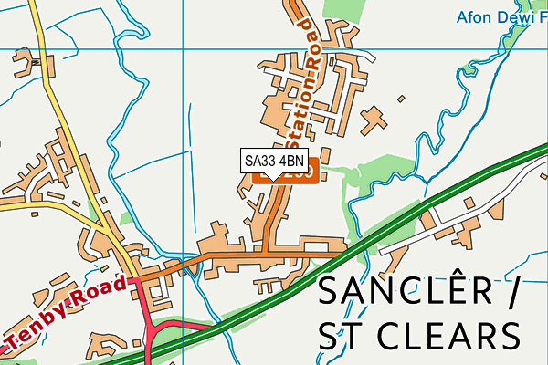 SA33 4BN map - OS VectorMap District (Ordnance Survey) SA33 4BN map - OS VectorMap District (Ordnance Survey)