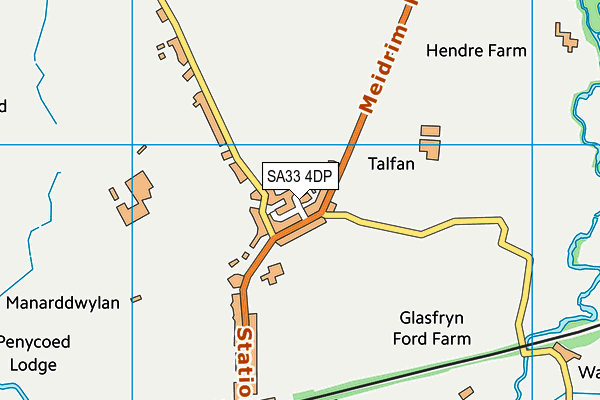 SA33 4DP map - OS VectorMap District (Ordnance Survey) SA33 4DP map - OS VectorMap District (Ordnance Survey)
