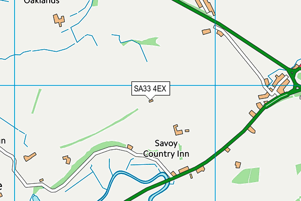 SA33 4EX map - OS VectorMap District (Ordnance Survey) SA33 4EX map - OS VectorMap District (Ordnance Survey)
