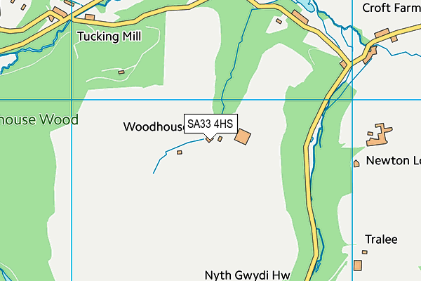 SA33 4HS map - OS VectorMap District (Ordnance Survey)